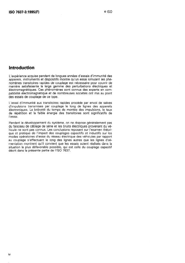 ISO 7637-3:1995 ISO 7637-3:1995 - Véhicules routiers -- Perturbations électriques par conduction et par couplage - Page 4 preview