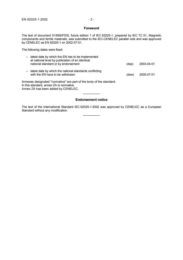 EN 62025-1:2002 EN 62025-1:2004 - Page 4 preview