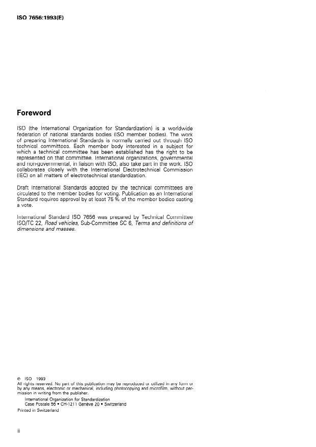ISO 7656:1993 ISO 7656:1993 - Commercial road vehicles -- Dimensional codes - Page 2 preview