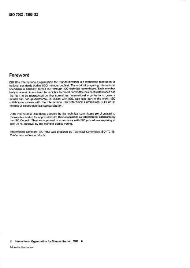 ISO 7662:1988 ISO 7662:1988 - Rubber and plastics hoses -- Determination of abrasion of lining - Page 2 preview