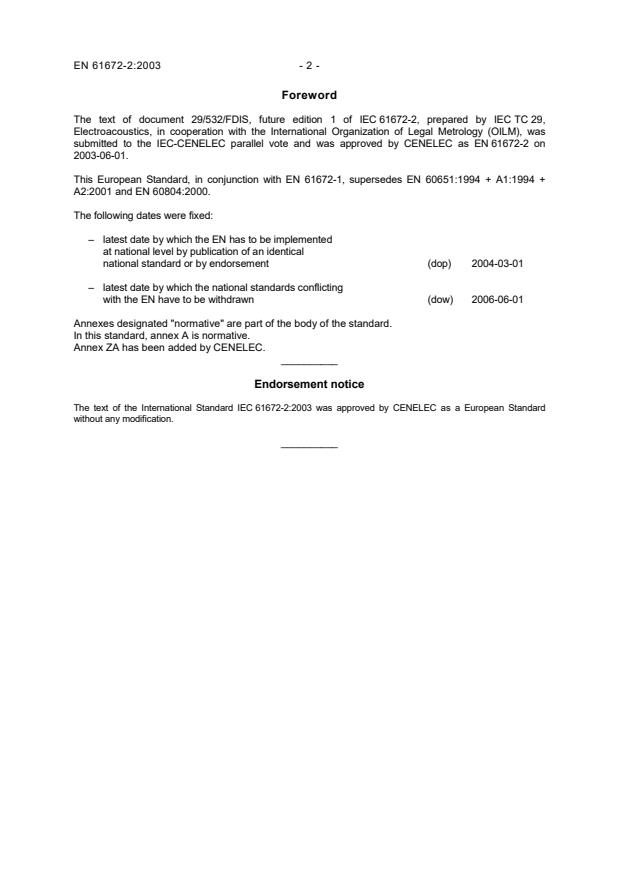 EN 61672-2:2003 EN 61672-2:2004 - Page 4 preview