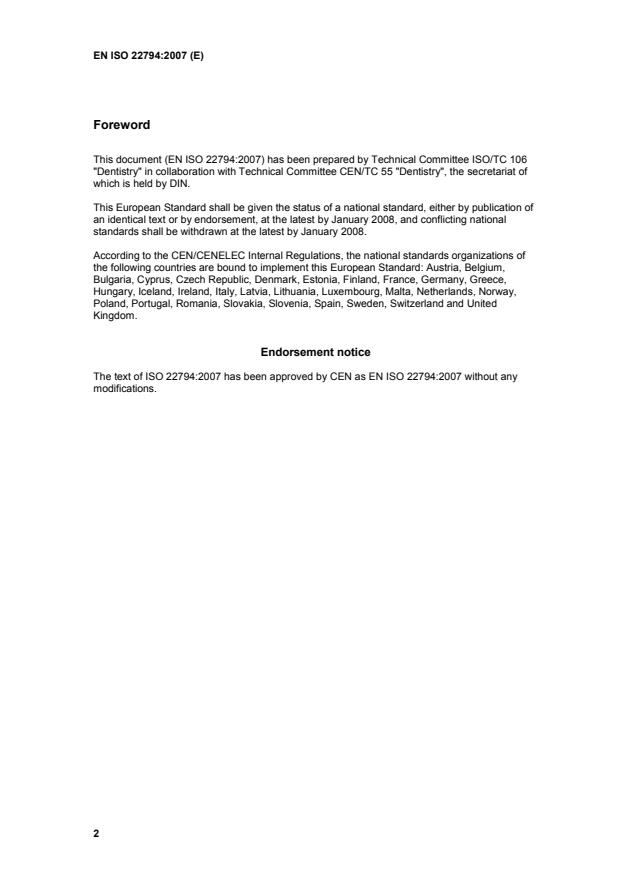 EN ISO 22794:2007 EN ISO 22794:2007 - Page 4 preview