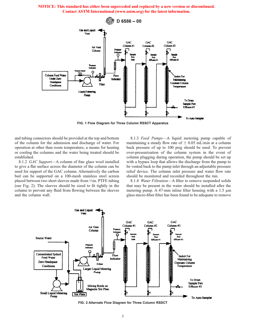 ASTM D6586-00 - Standard Practice for the Prediction of Contaminant Adsorption On GAC In Aqueous Systems Using Rapid Small-Scale Column Tests