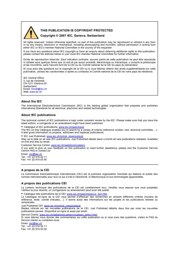 CISPR 12:2007 CISPR 12:2007 - Vehicles, boats and internal combustion engines - Radio disturbance characteristics - Limits and methods of measurement for the protection of off-board receivers - Page 2 preview
