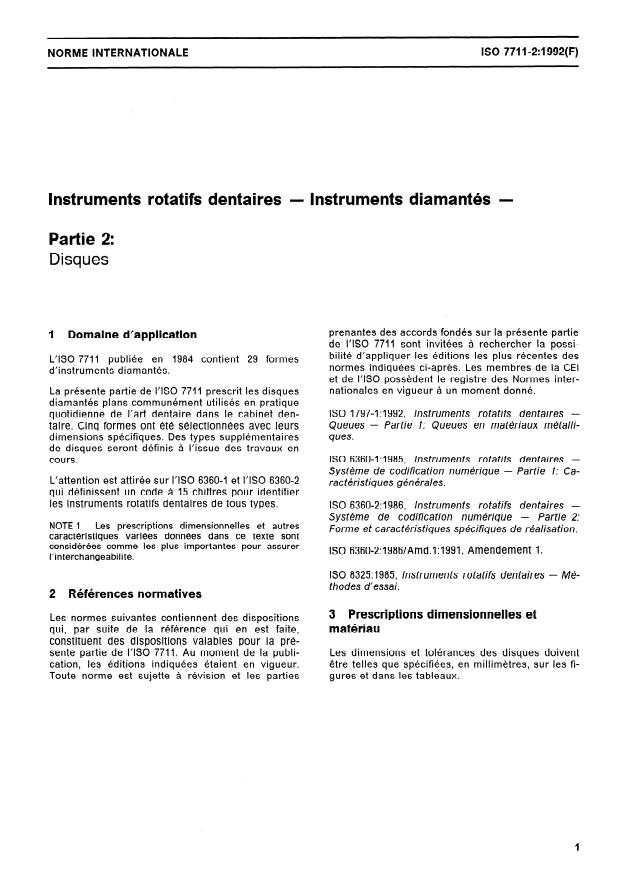 ISO 7711-2:1992 - Instruments rotatifs dentaires -- Instruments diamantés