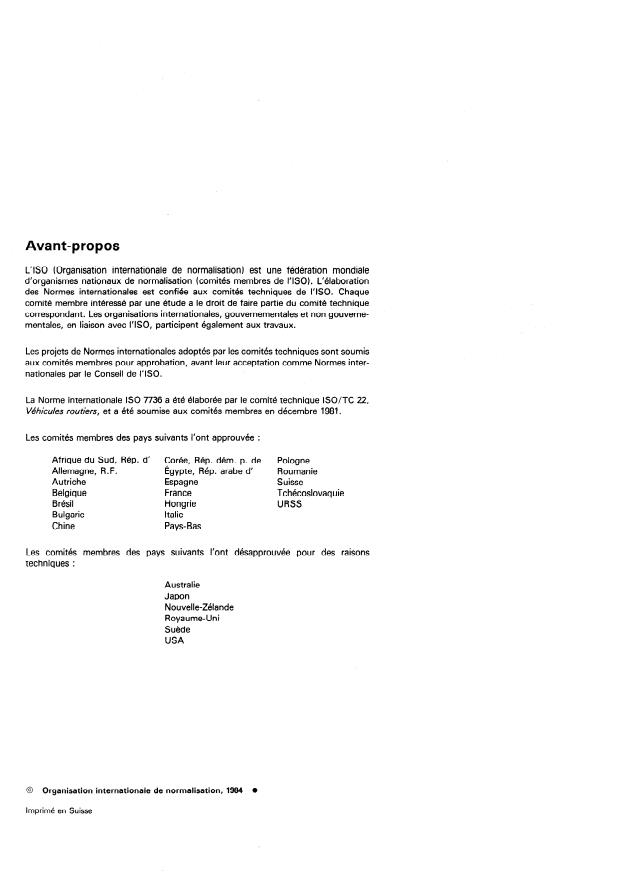 ISO 7736:1984 ISO 7736:1984 - Véhicules routiers -- Autoradio avec montage par l'avant -- Dimensions d'encombrement, y compris les connexions - Page 2 preview