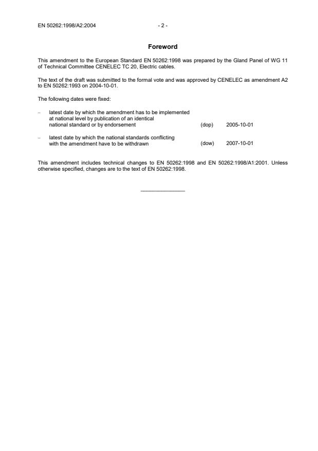 EN 50262:1998/A2:2004 EN 50262:1999/A2:2005 - Page 4 preview