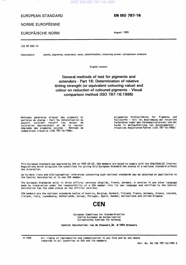 EN ISO 787-16:1995 EN ISO 787-16:1997 - Page 3 preview