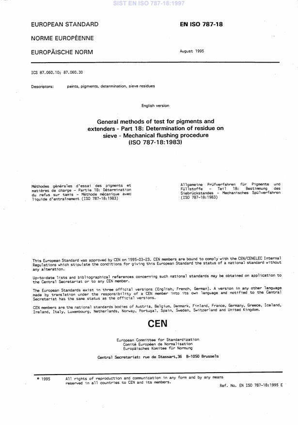 EN ISO 787-18:1997