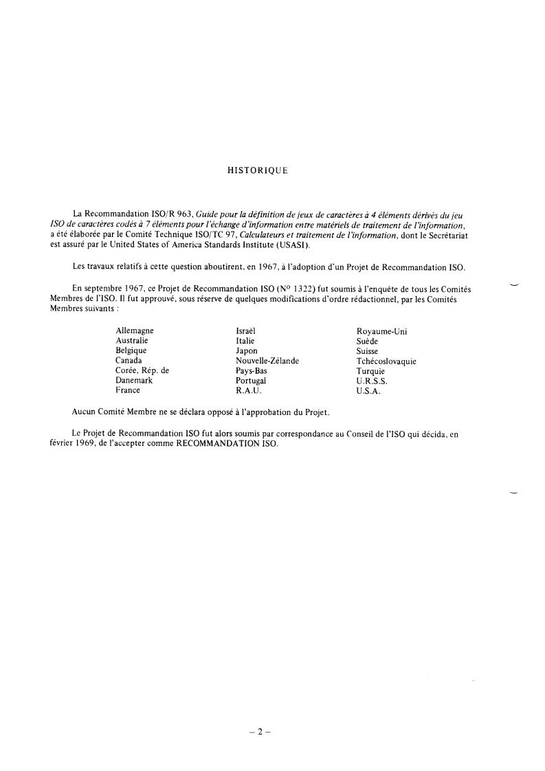 ISO/R 963:1969 ISO/R 963:1969 - Title missing - Legacy paper document
Released:1/1/1969 - Page 2 preview
