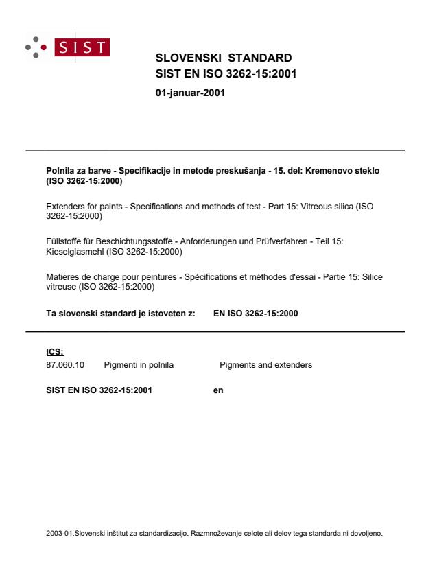 EN ISO 3262-15:2001