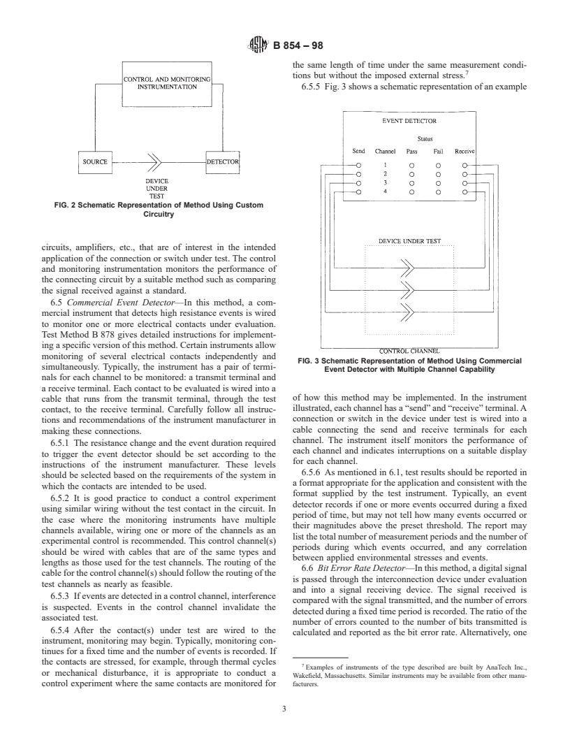 ASTM B854-98 - Standard Guide for Measuring Electrical Contact Intermittences