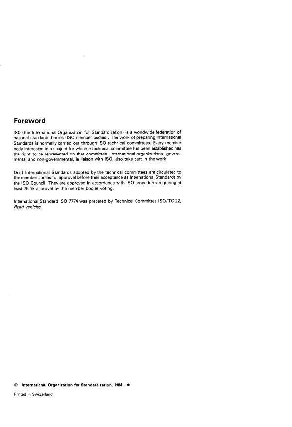 ISO 7774:1984 - Road vehicles — Compression ignition engines — Single
