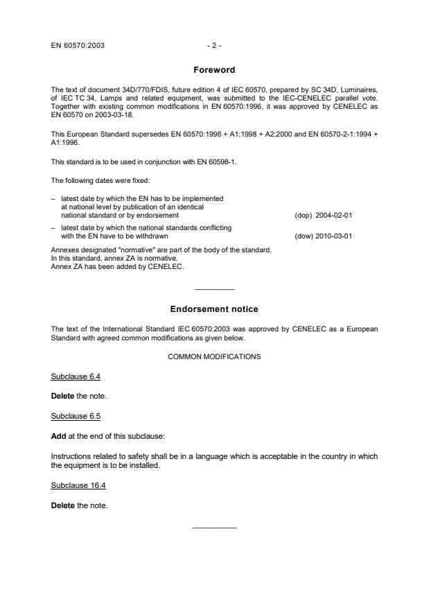 EN 60570:2003 EN 60570:2004 - Page 4 preview