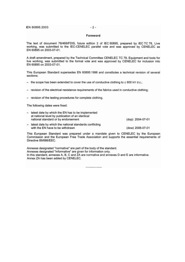 EN 60895:2003 EN 60895:2004 - Page 4 preview