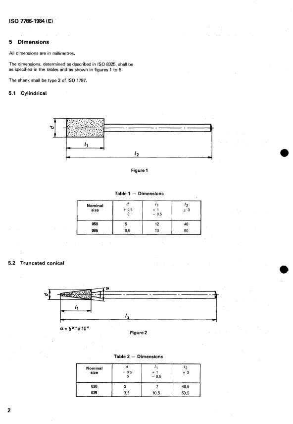 ISO 7786:1984 ISO 7786:1984 - Dental rotary instruments -- Laboratory abrasive instruments - Page 4 preview