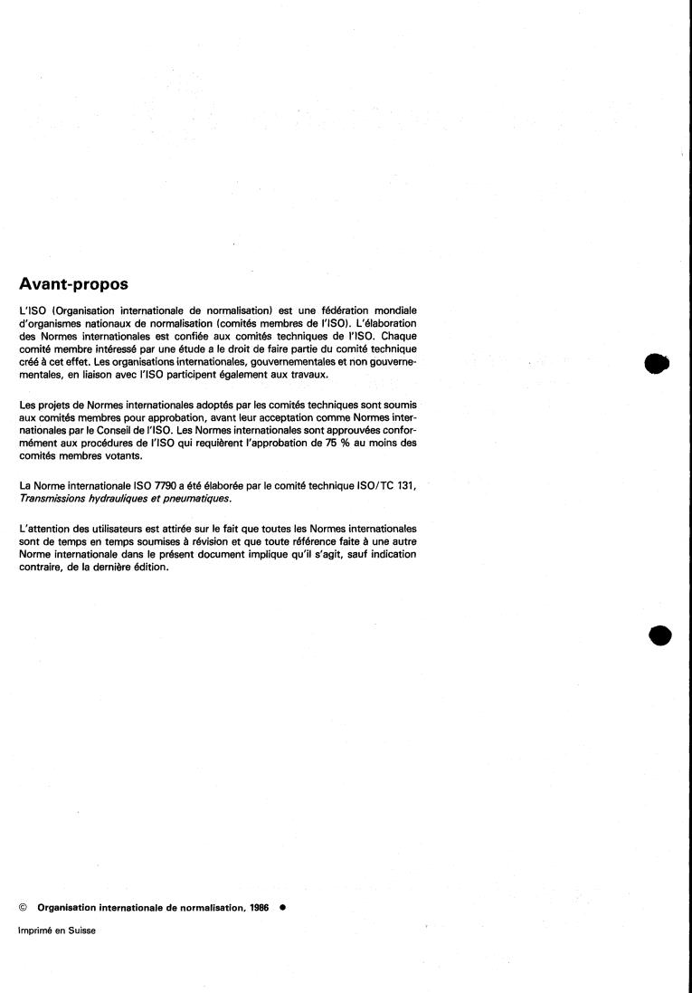 ISO 7790:1986 ISO 7790:1986 - Hydraulic fluid power — Four-port modular stack valves and four-port directional control valves, sizes 03 and 05 — Clamping dimensions
Released:7/17/1986 - Page 2 preview