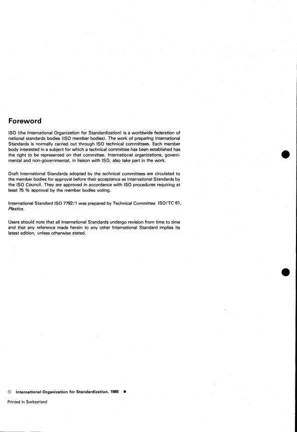 ISO 7792-1:1985 ISO 7792-1:1985 - Plastics -- Polyalkylene terephthalates - Page 2 preview