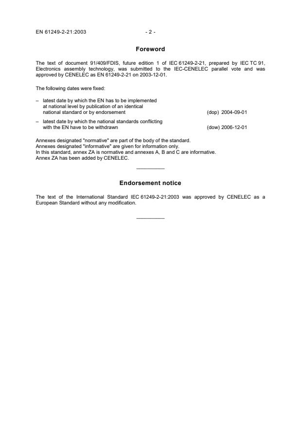 EN 61249-2-21:2003 EN 61249-2-21:2004 - Page 4 preview