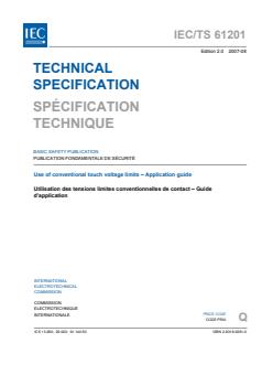 IEC TS 61201:2007 - Use of conventional touch voltage limits - Application guide - Page 3 preview