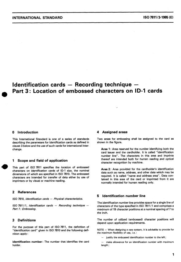 ISO 7811-3:1985 - Identification cards -- Recording technique