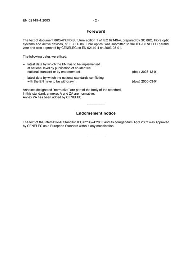EN 62149-4:2003 EN 62149-4:2004 - Page 4 preview
