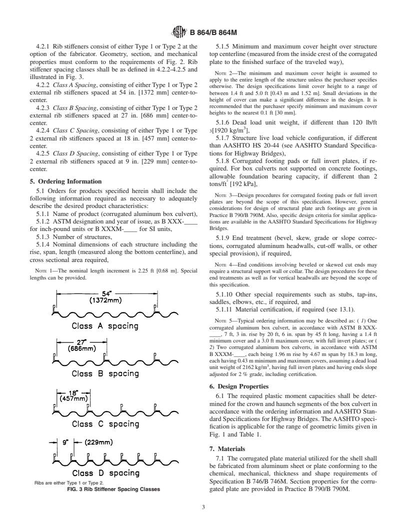 ASTM B864/B864M-00 - Standard Specification for Corrugated Aluminum Box Culverts
