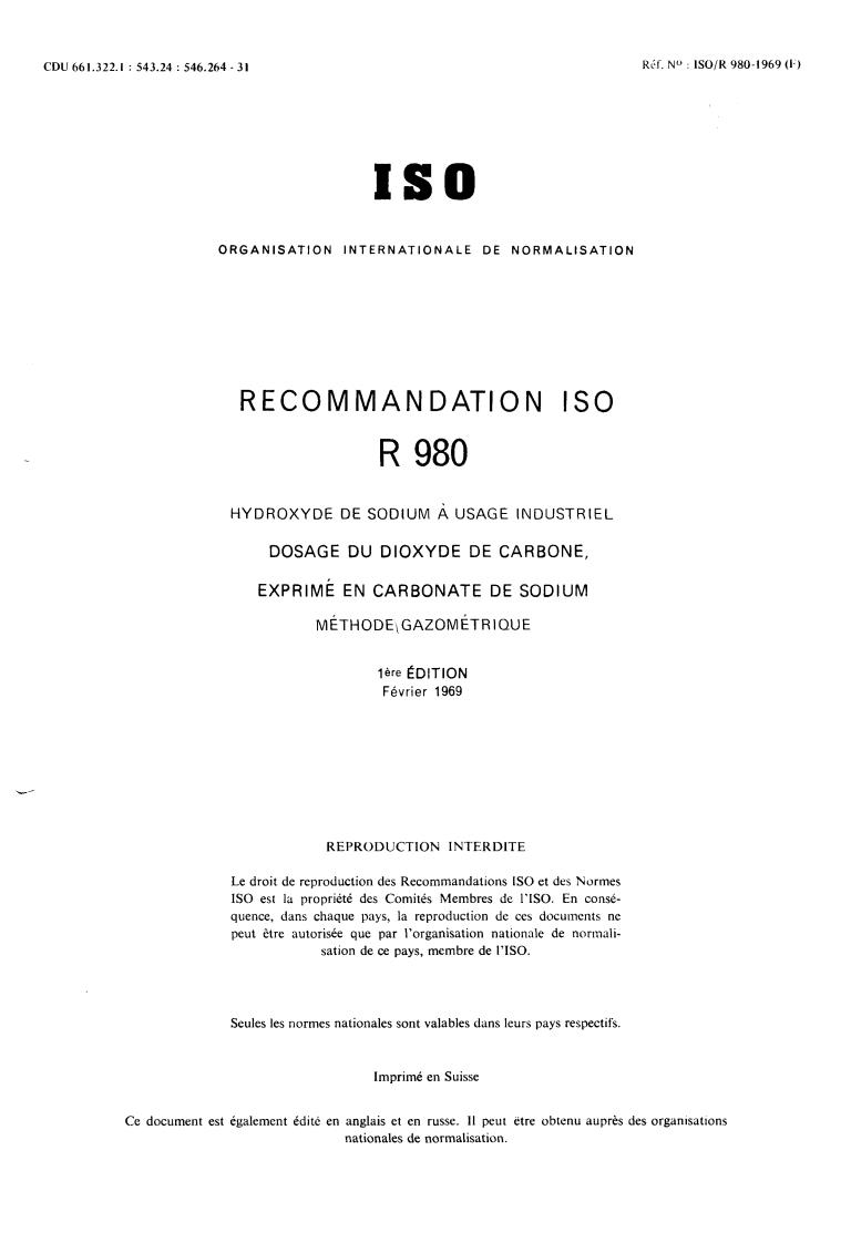 ISO/R 980:1969 - Title missing - Legacy paper document
Released:1/1/1969