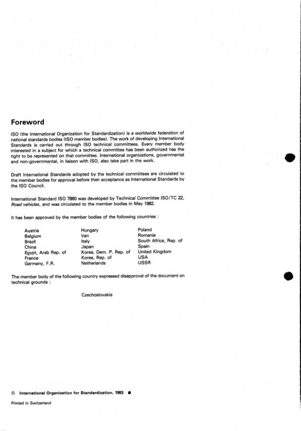 ISO 7860:1983 ISO 7860:1983 - Road vehicles -- Motorcycles -- Method of measuring fuel consumption - Page 2 preview