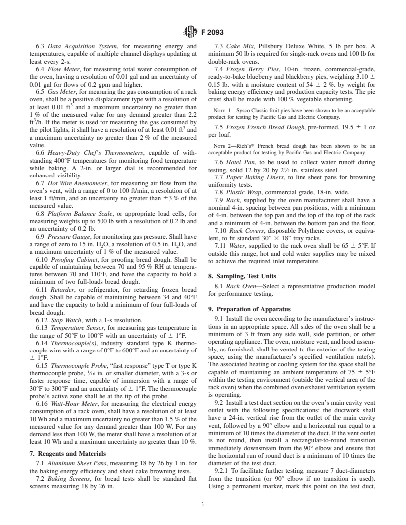 ASTM F2093-01 - Standard Test Method for Performance of Rack Ovens