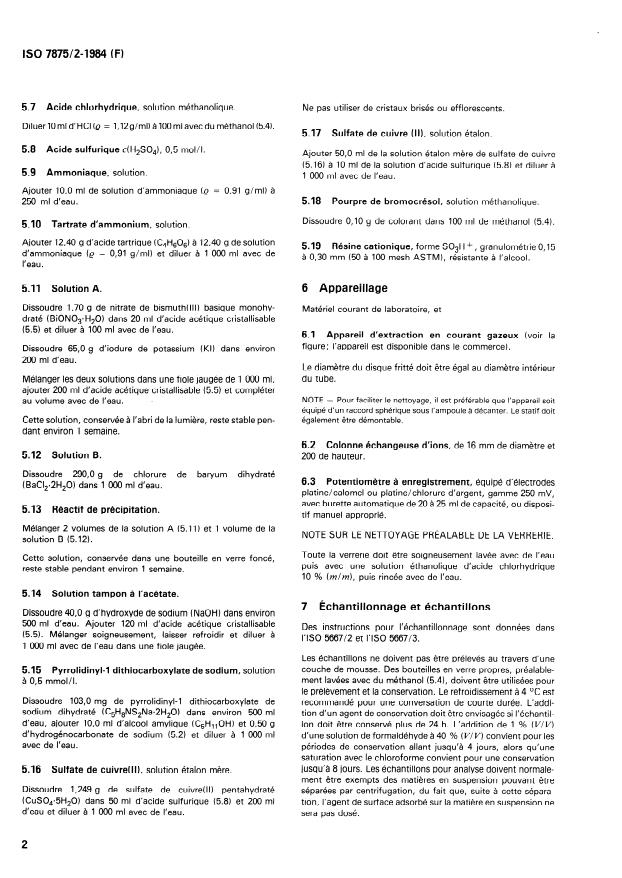 SIST ISO 7875-2:1996 ISO 7875-2:1984 - Qualité de l'eau -- Dosage des agents de surface - Page 4 preview