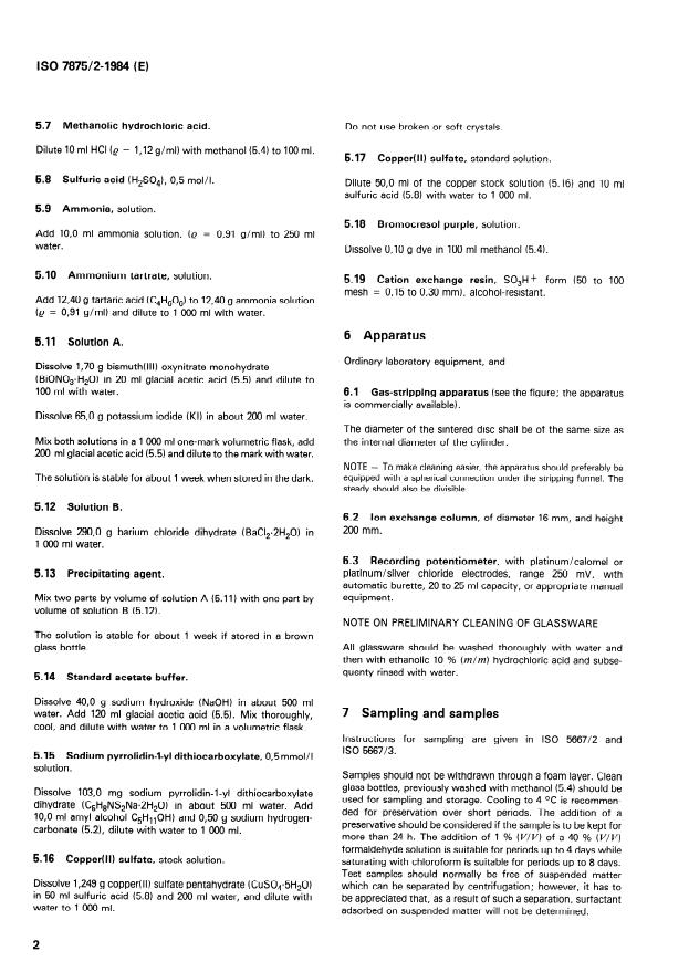 SIST ISO 7875-2:1996 ISO 7875-2:1984 - Water quality -- Determination of surfactants - Page 4 preview