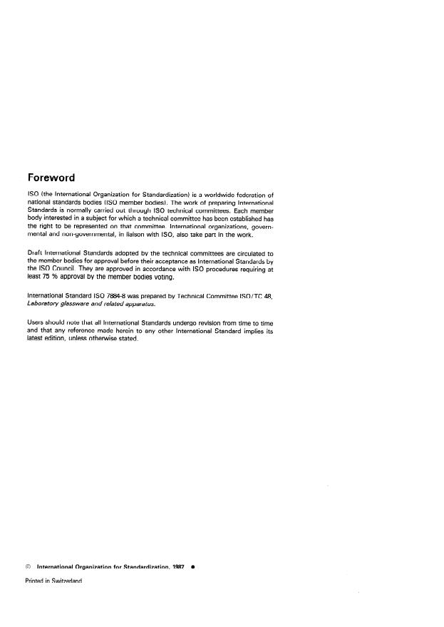 ISO 7884-8:1987 ISO 7884-8:1987 - Glass -- Viscosity and viscometric fixed points - Page 2 preview