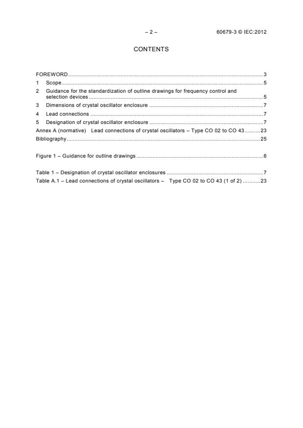 IEC 60679-3:2012 IEC 60679-3:2012 - Quartz crystal controlled oscillators of assessed quality - Part 3: Standard outlines and lead connections - Page 4 preview