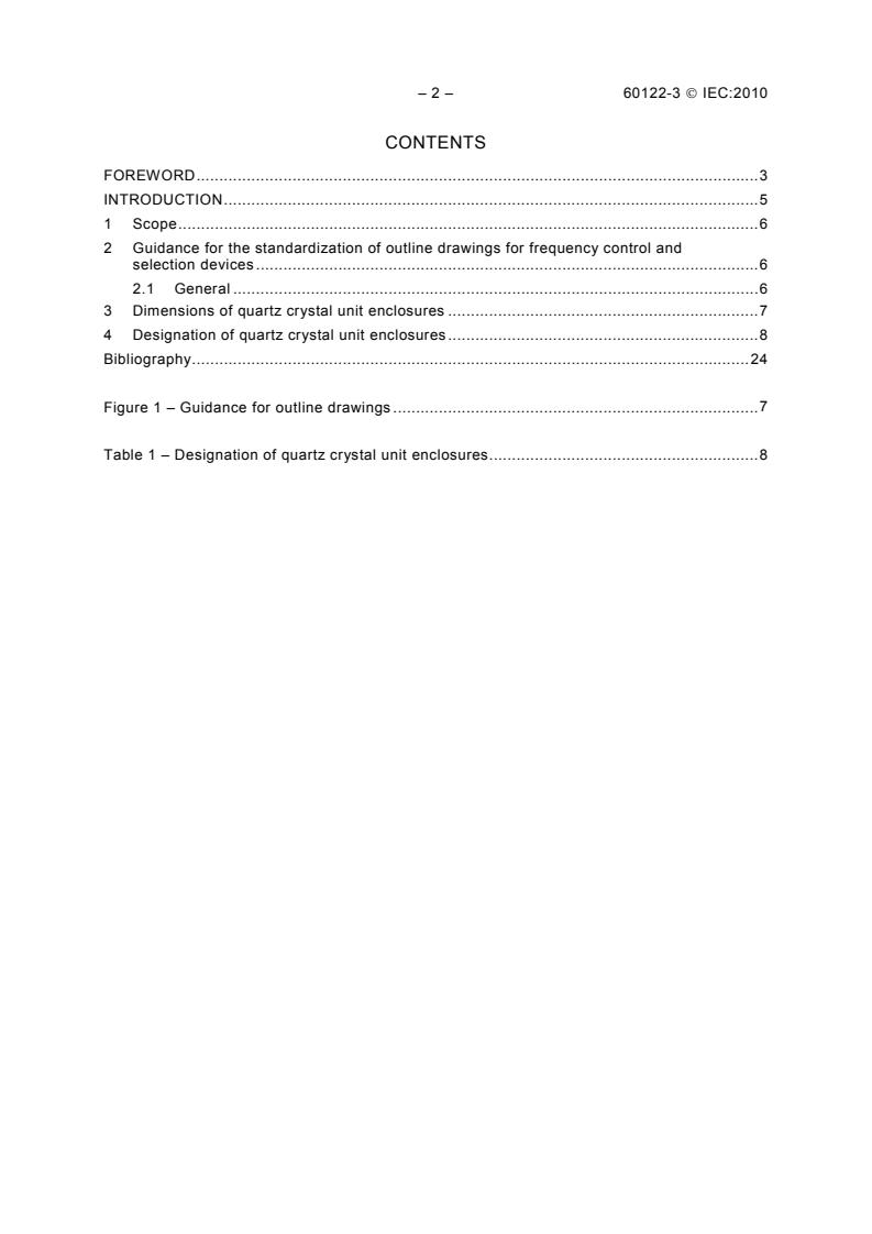 IEC 60122-3:2010 IEC 60122-3:2010 - Quartz crystal units of assessed quality - Part 3: Standard outlines and lead connections - Page 4 preview