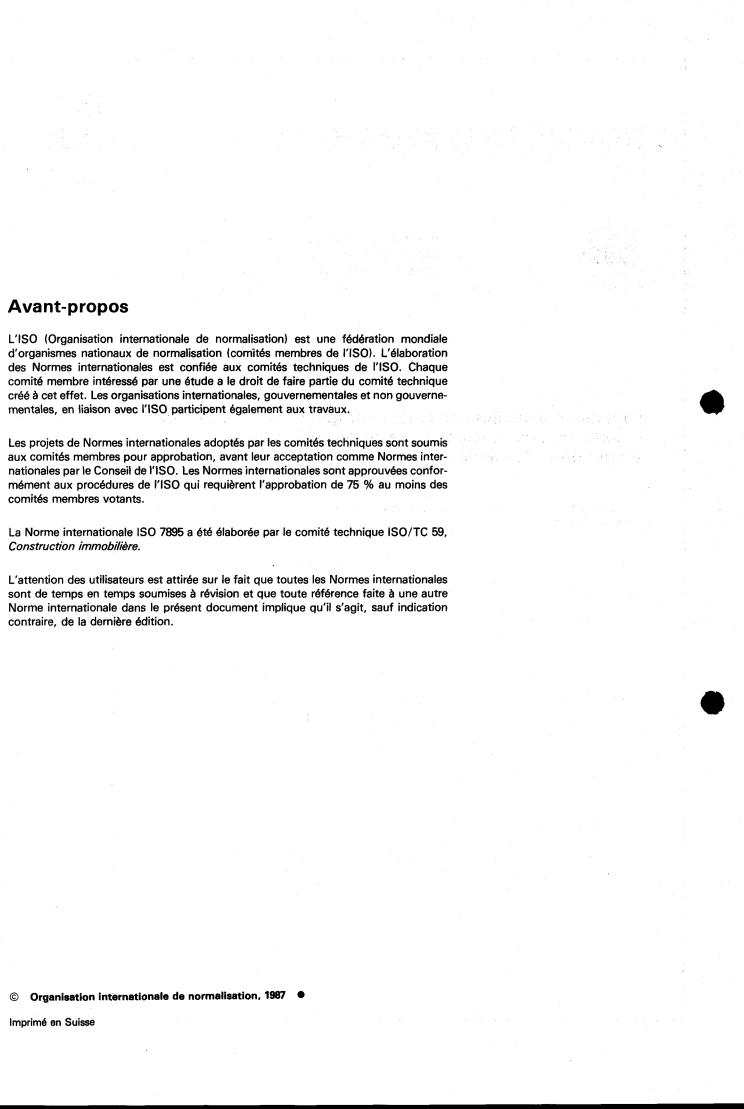 ISO 7895:1987 - Facades made of components — Tests for resistance to