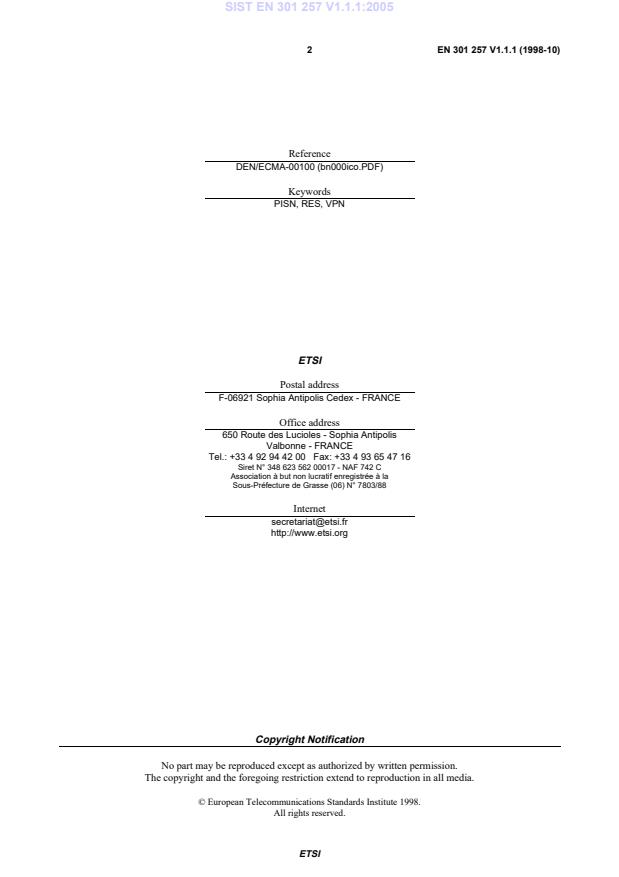 SIST EN 301 257 V1.1.1:2005 SIST EN 301 257 V1.1.1:2005 - Page 4 preview