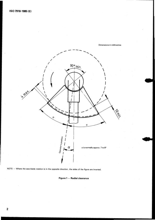 ISO 7918:1985 ISO 7918:1985 - Forestry machinery -- Portable brush-saws -- Circular saw-blade guard -- Dimensions - Page 4 preview