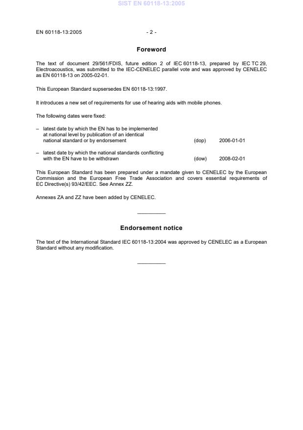 EN 60118-13:2005 EN 60118-13:2005 - Page 4 preview