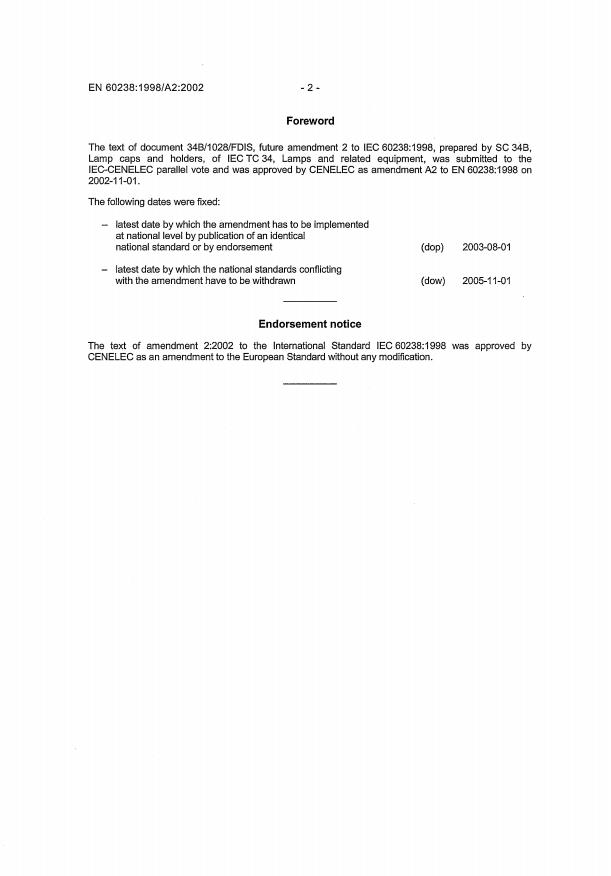 EN 60238:1998/A2:2002 EN 60238:2000/A2:2004 - Page 4 preview
