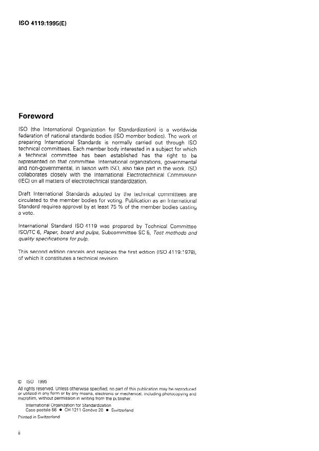 ISO 4119:1995 ISO 4119:1995 - Pulps — Determination of stock concentration
Released:6/8/1995 - Page 2 preview