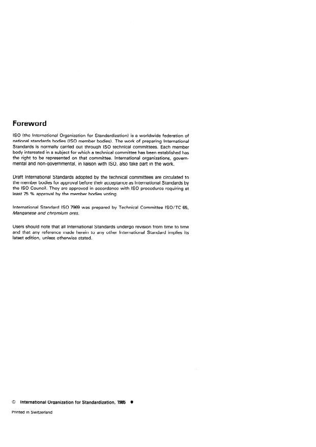 SIST ISO 7969:2001 ISO 7969:1985 - Manganese ores and concentrates -- Determination of sodium and potassium contents -- Flame atomic absorption spectrometric method - Page 2 preview