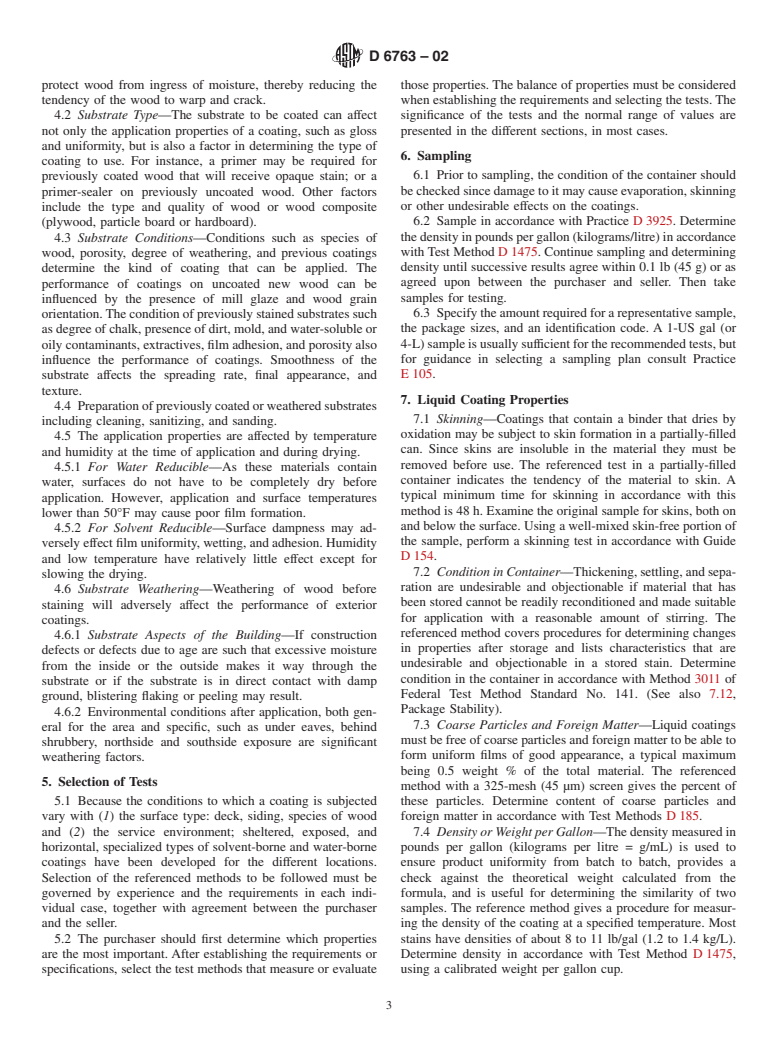 ASTM D6763-02 - Standard Guide for Testing Exterior Wood Stains