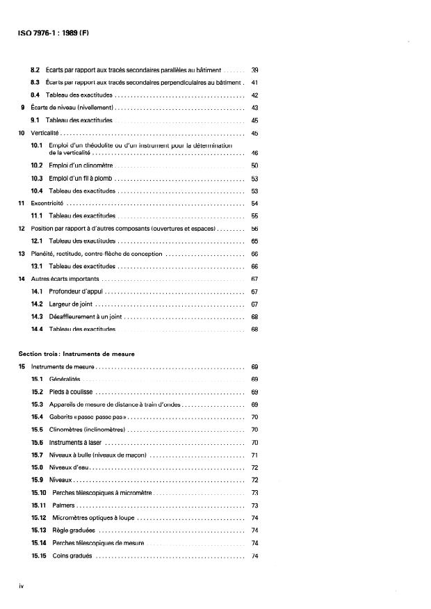 ISO 7976-1:1989 ISO 7976-1:1989 - Tolérances pour le bâtiment -- Méthodes de mesure des bâtiments et des produits pour le bâtiment - Page 4 preview
