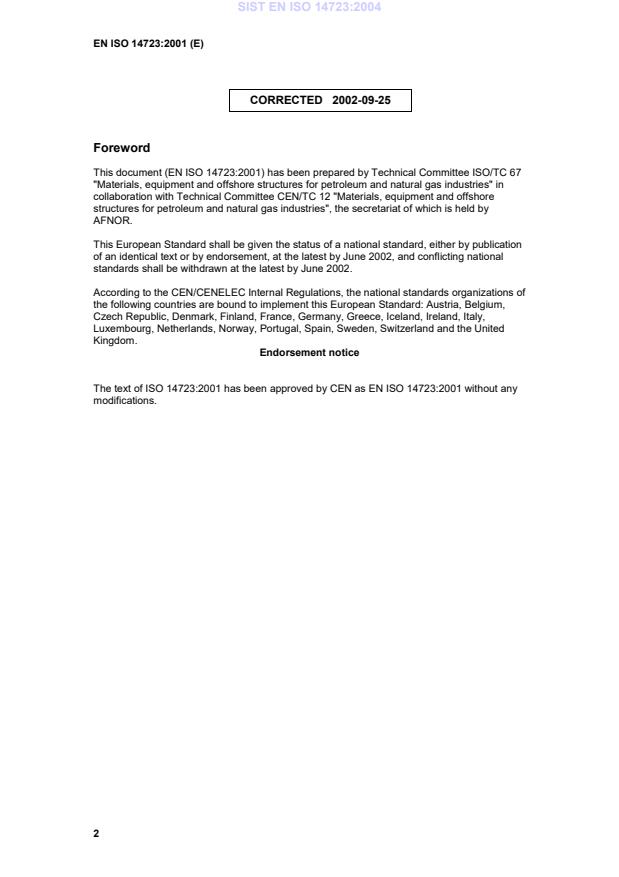 EN ISO 14723:2001 EN ISO 14723:2004 - Page 4 preview