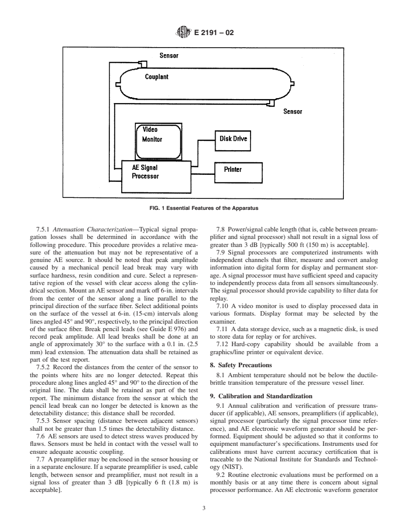 ASTM E2191-02 - Standard Test Method for Examination of Gas-Filled Filament-Wound Composite Pressure Vessels Using Acoustic Emission