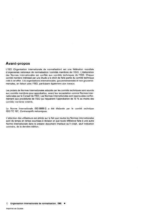 ISO 8009-2:1985 ISO 8009-2:1985 - Diaphragmes contraceptifs réutilisables en caoutchouc - Page 2 preview