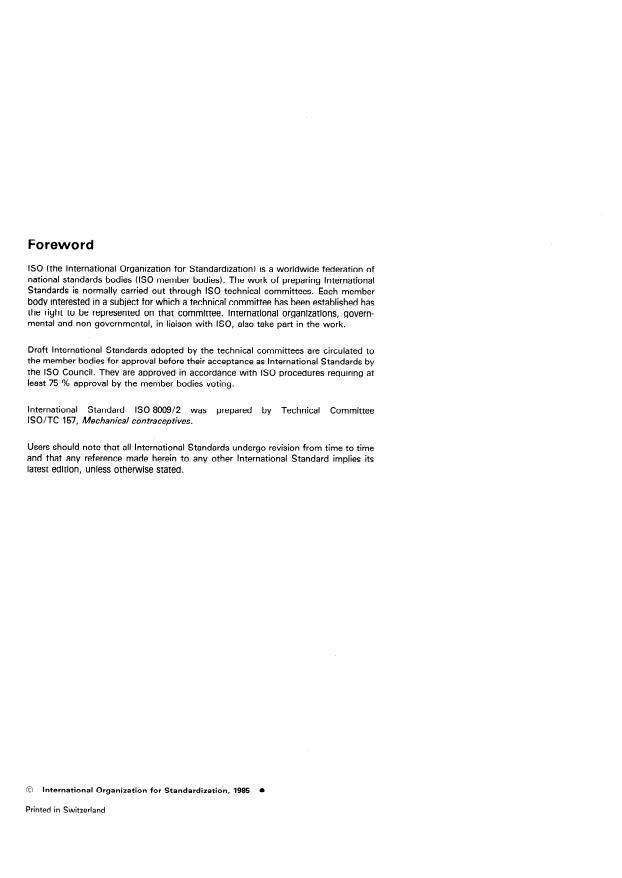 ISO 8009-2:1985 ISO 8009-2:1985 - Reusable rubber contraceptive diaphragms - Page 2 preview