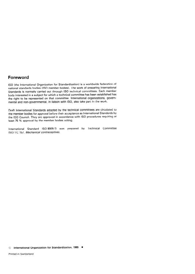 ISO 8009-3:1985 ISO 8009-3:1985 - Reusable rubber contraceptive diaphragms - Page 2 preview