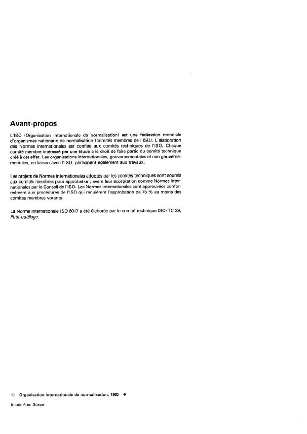 ISO 8017:1985 ISO 8017:1985 - Colonnes de guidage pour moules, droites et épaulées, et épaulées avec plot de centrage - Page 2 preview